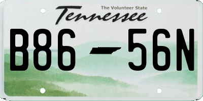 TN license plate B8656N