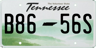 TN license plate B8656S