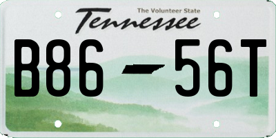 TN license plate B8656T