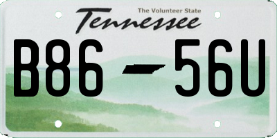 TN license plate B8656U