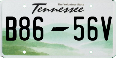 TN license plate B8656V