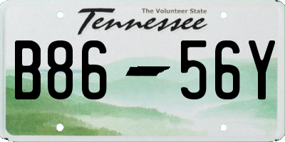 TN license plate B8656Y