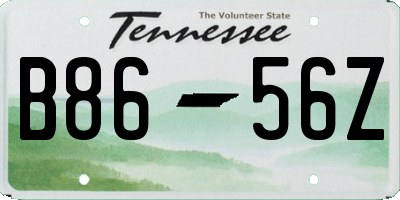 TN license plate B8656Z