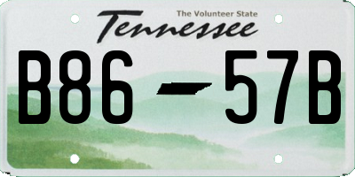 TN license plate B8657B