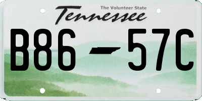 TN license plate B8657C