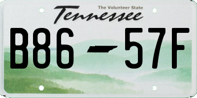 TN license plate B8657F