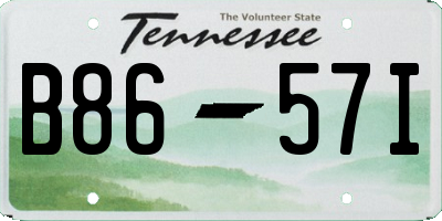 TN license plate B8657I