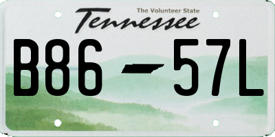 TN license plate B8657L