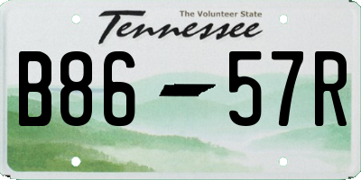 TN license plate B8657R