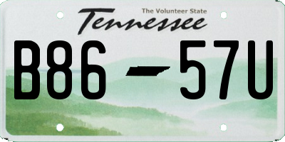 TN license plate B8657U