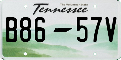 TN license plate B8657V