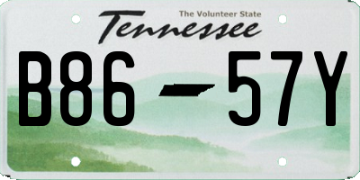 TN license plate B8657Y
