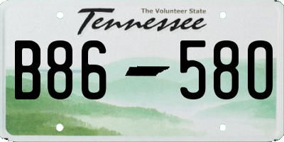 TN license plate B8658O