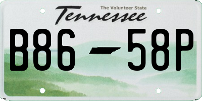 TN license plate B8658P