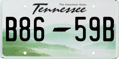 TN license plate B8659B