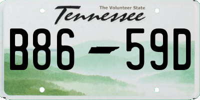 TN license plate B8659D