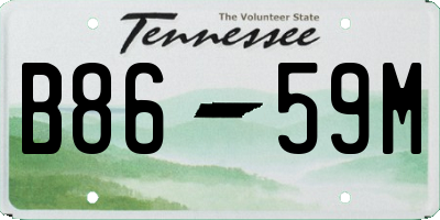 TN license plate B8659M