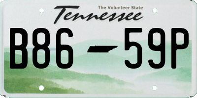 TN license plate B8659P