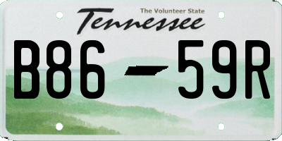 TN license plate B8659R