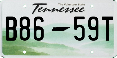 TN license plate B8659T