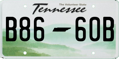 TN license plate B8660B