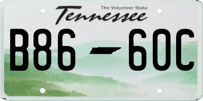 TN license plate B8660C