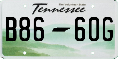 TN license plate B8660G