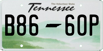 TN license plate B8660P