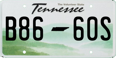 TN license plate B8660S