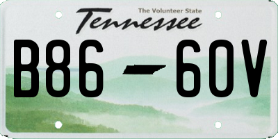 TN license plate B8660V