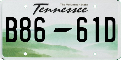 TN license plate B8661D
