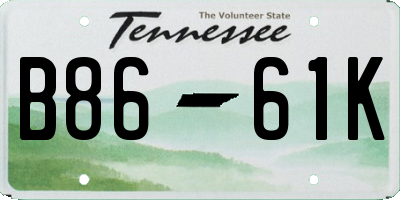 TN license plate B8661K