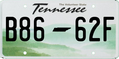 TN license plate B8662F