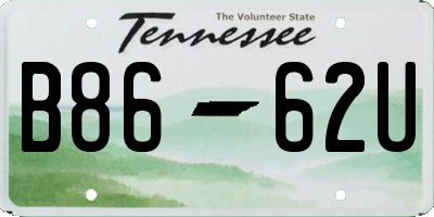TN license plate B8662U