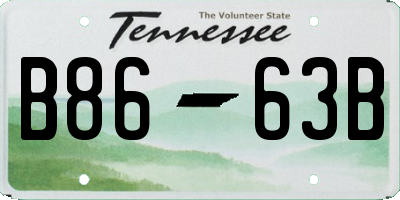 TN license plate B8663B