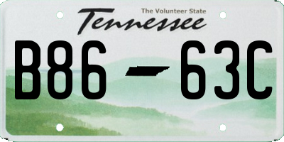 TN license plate B8663C