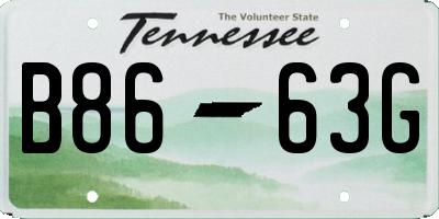 TN license plate B8663G