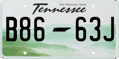 TN license plate B8663J