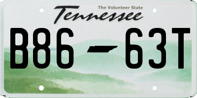 TN license plate B8663T