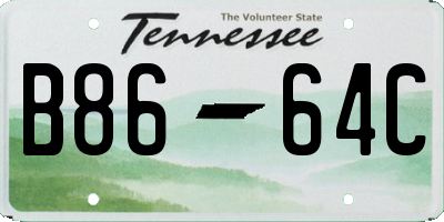 TN license plate B8664C