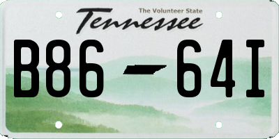TN license plate B8664I