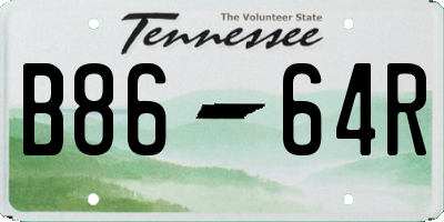 TN license plate B8664R
