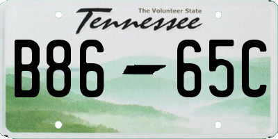 TN license plate B8665C