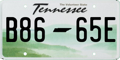 TN license plate B8665E