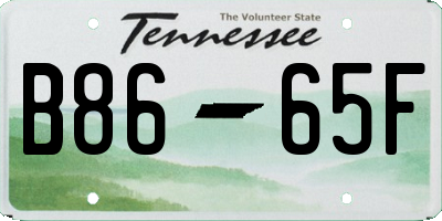 TN license plate B8665F