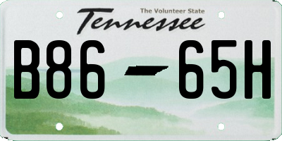 TN license plate B8665H