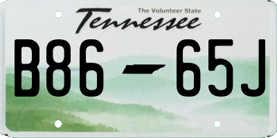 TN license plate B8665J