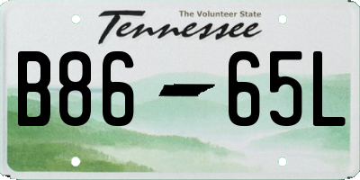 TN license plate B8665L
