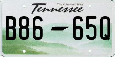 TN license plate B8665Q