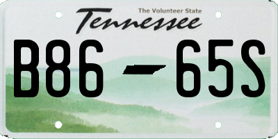 TN license plate B8665S